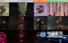 C4D灯光预设-10组C4D Octane渲染器灯光场景预设合集