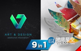 AE模板-铅笔快速绘制3D标志logo展示动画