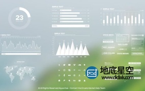 PR预设-MG信息图表社会化媒体统计排行分析图简约空间感展示动画
