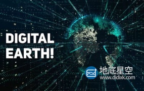 视频素材-4K互联网技术粒子地球数字高科技宣传主题背景