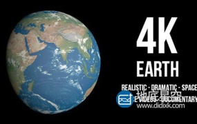 视频素材-4K超高清逼真太空地球旋转国家纪录片科学介绍视频