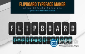 AE模板-文字字体文本翻转倒计时片头动画 Flip board Typeface Maker