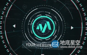 AE模板-未来科幻高科技故障标志logo展示动画