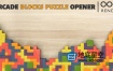 AE模板-俄罗斯方块游戏标志logo展示片头动画 Arcade Blocks Puzzle Opener