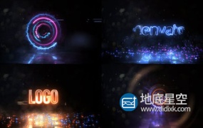 AE模板-炫酷的火焰火花粒子能量漩涡光线霓虹灯LOGO标志片头动画 High Speed Spinning Energy Logo