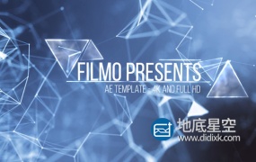 AE模板-Plexus唯美时尚干净粒子连线多彩动态的文字标题片头动画
