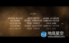 AE模板-史诗级战争电影预告片演员介绍文字标题排版片头动画 Cine Credit V.9