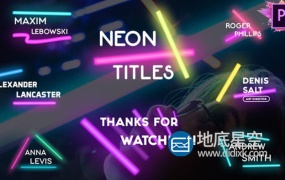 PR预设-发光霓虹灯管文字排版标题动画 Neon Title