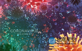 AE模板-医学科学研究3D病毒细胞图像新型冠状病毒治疗健康标题展示片头动画