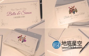 AE模板-唯美浪漫爱情故事情人节求婚表白结婚相册文字动画