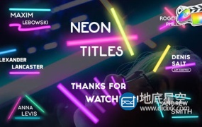 FCPX插件-8组时尚动感的霓虹灯文字标题排版动画 Motion模板 Neon Lights Titles | FCPX