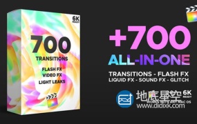 FCPX插件-700+Transitions专业拉升缩放无缝转场过渡视频预设