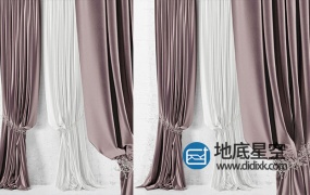 3D模型-带珠子的高碧珍窗帘模型