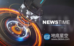 AE模板-电视栏目包装新闻现场广播直播片头 News Time Broadcast Opener