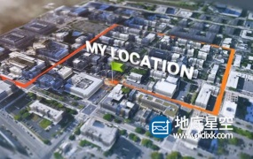 AE模板-卫星真实3D地图生成器logo展示片头动画
