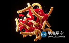 C4D教程-薯条番茄酱广告动画 Skillshare – Creating Realistic French Fries in Cinema 4D & Octane