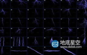 视频素材-35个4K闪电打雷雷击特效合成视频动画素材 Lightning Pack