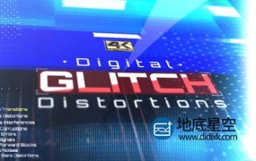 视频素材-43个4K信号传输失真数字故障干扰影响特效动画素材 Digital Glitch Distortions