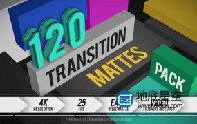 视频素材-120个4K视频编辑图形遮罩蒙板蒙太奇转场动画素材 120 Transition Mattes Pack