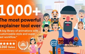 AE脚本预设-1000多个MG动画二维卡通人物角色动作解说场景动画包 Explainer Video Toolkit 4.3