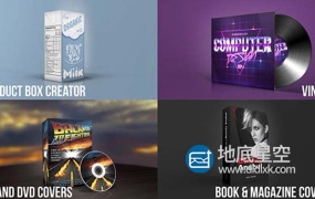 AE模板-3D杂志封面CD唱片包装宣传推广动画 Product Box Creator