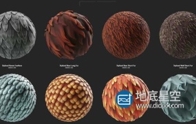 材质预设-142组有机生物羽毛材质预设 Substance Source Organic Materials