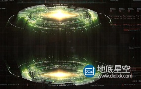 视频素材-未来派高科技用户界面概念图形技术平视显示全息图动画效果
