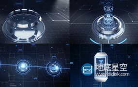 AE模板-高级比特币区块链商业动态经济金融未来超现代时尚技术logo标志片头展示