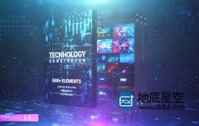 AE脚本-600+高科技HUD元素互联网数字黑客数据地图信息显示屏UI界面场景动画