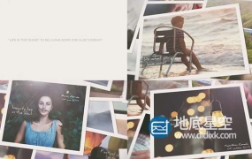 AE模板-唯美漂亮的婚礼周年纪念日情人节家庭照片幻灯片相册