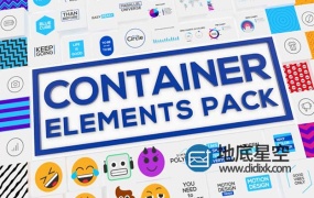 AE模版+脚本-500种公司文字标题版式表情符号图标信息图表地图背景包装演示文稿动画