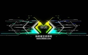 AE模板-震撼炫酷的音频可视化舞台背景动画
