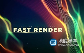 AE模板-抽象大气科幻浅绿色粒子电影预告片活动开场片头动画