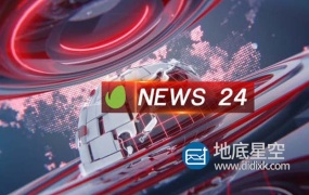AE模板-24新闻广播包装3D倒计时地球图形片头动画