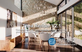 C4D/Rhino/Sketchup插件-多功能实时GPU物理渲染器 Thea Render v2.2 Win破解版