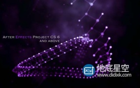 AE模板-唯美抽象的Plexus粒子点线图形动画文字标题开场片头动画Plexus Digital World