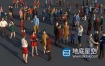 3D模型-84个低面现代人物C4D模型 Complete Colored Lowpoly Standing People Low-poly 3D model