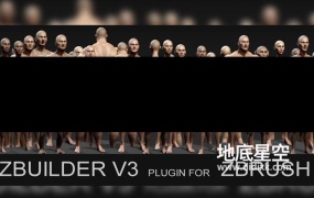 ZB插件-人体生物模型插件 ZBRUSH Human ZBuilder V3 Win/Mac + 使用教程