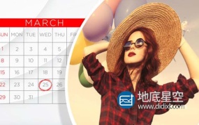 AE模板-2020年日历旅游时间表家庭旅行作品集回顾视频相册展示