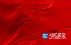 素材资源-红绸飘动党旗特写素材