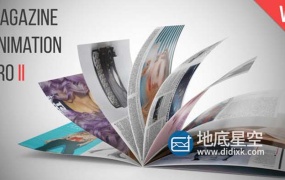 AE模板-3D书籍杂志文章翻页动画专业版Magazine Animation Pro II