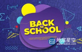 AE模板-欢迎回到学校课堂大学数学公式片头动画 Back to School Intro Opener