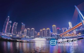 视频素材-4K实拍重庆渝中区洪崖洞朝天门夜景延时视频