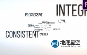 PR预设-干净明亮的文字卡点汇聚片头动画