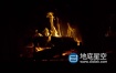 视频素材-慢动作的壁炉火焰延时拍摄