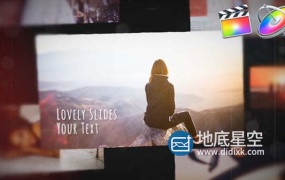 FCPX插件-唯美漂亮可爱美好婚礼旅行回忆照片相册展示片头 Lovely Slides