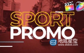 FCPX插件-时尚动感卡点快节奏体育视频包装片头 Dynamic Sport