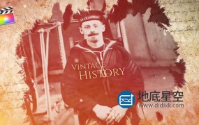 FCPX插件-古代历史图片复古回忆幻灯片介绍片头 Vintage History