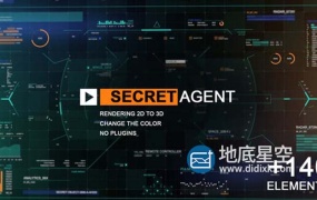 AE模板-未来派高科技全系信息图表模块化数据元素 Secret agent