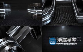 AE模板-震撼大气的三维黑色金属质感霓虹灯文字Logo展示动画